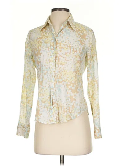 Pre-owned Gap Outlet Long Sleeve Blouse In Yellow