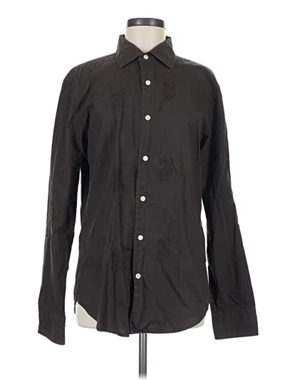 Pre-owned Gap Outlet Long Sleeve Button Down Shirt In Black