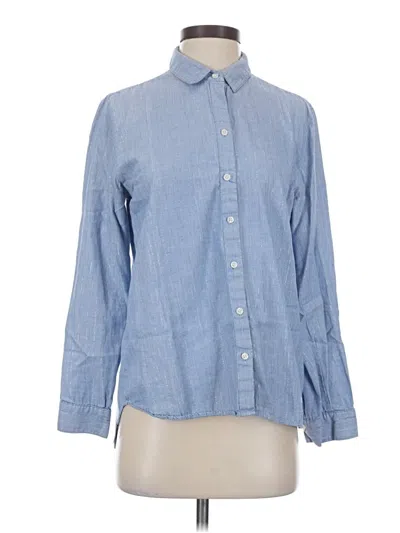 Pre-owned Gap Outlet Long Sleeve Button Down Shirt In Blue