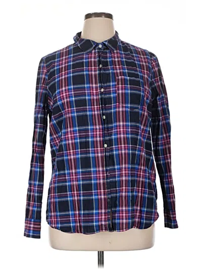 Pre-owned Gap Outlet Long Sleeve Button Down Shirt In Blue
