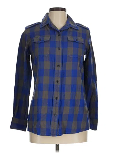 Pre-owned Gap Outlet Long Sleeve Button Down Shirt In Blue