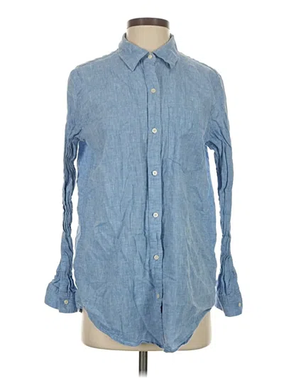 Pre-owned Gap Outlet Long Sleeve Button Down Shirt In Blue