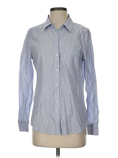 Pre-owned Gap Outlet Long Sleeve Button Down Shirt In Blue