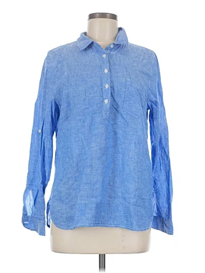 Pre-owned Gap Outlet Long Sleeve Button Down Shirt In Blue