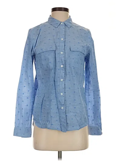 Pre-owned Gap Outlet Long Sleeve Button Down Shirt In Blue
