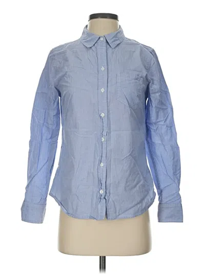 Pre-owned Gap Outlet Long Sleeve Button Down Shirt In Blue