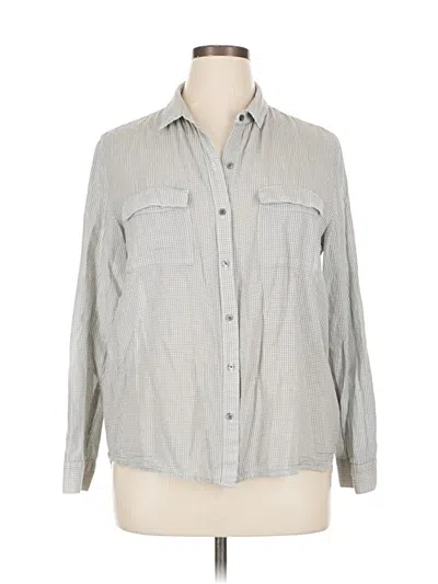 Pre-owned Gap Outlet Long Sleeve Button Down Shirt In Gray