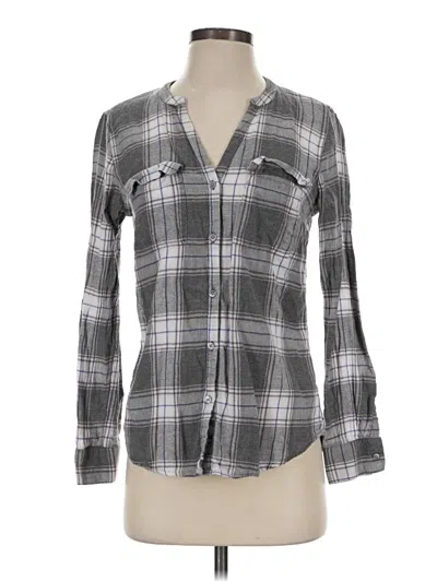Pre-owned Gap Outlet Long Sleeve Button Down Shirt In Gray