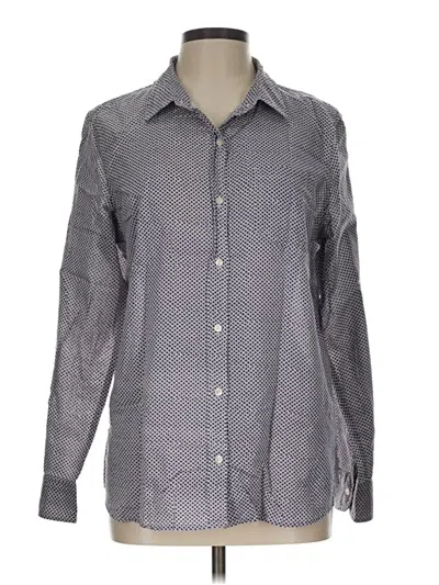 Pre-owned Gap Outlet Long Sleeve Button Down Shirt In Gray