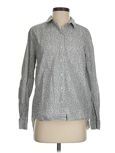Pre-owned Gap Outlet Long Sleeve Button Down Shirt In Gray