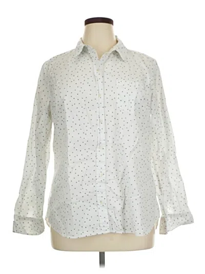 Pre-owned Gap Outlet Long Sleeve Button Down Shirt In Ivory