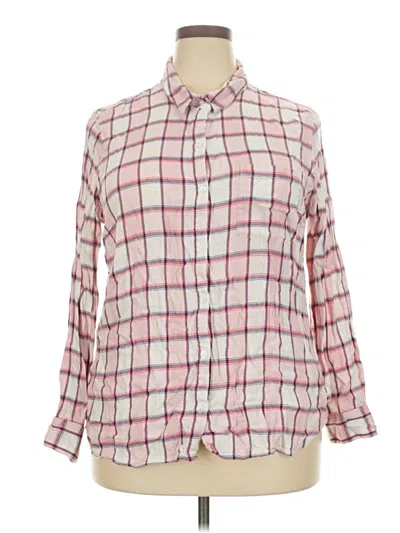 Pre-owned Gap Outlet Long Sleeve Button Down Shirt In Pink