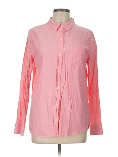 Pre-owned Gap Outlet Long Sleeve Button Down Shirt In Pink