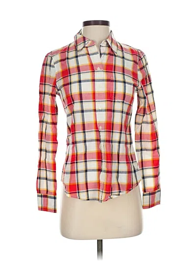 Pre-owned Gap Outlet Long Sleeve Button Down Shirt In Red