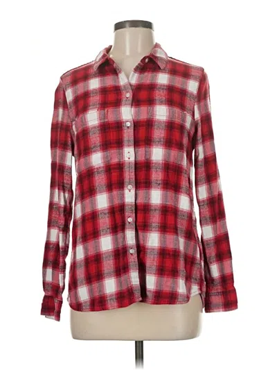 Pre-owned Gap Outlet Long Sleeve Button Down Shirt In Red