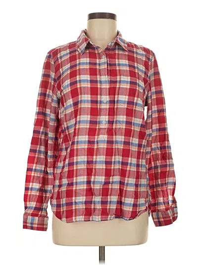 Pre-owned Gap Outlet Long Sleeve Button Down Shirt In Red
