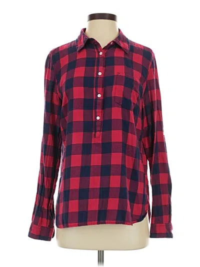 Pre-owned Gap Outlet Long Sleeve Button Down Shirt In Red