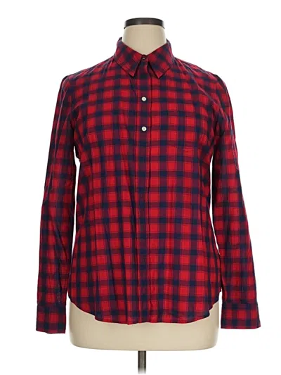 Pre-owned Gap Outlet Long Sleeve Button Down Shirt In Red