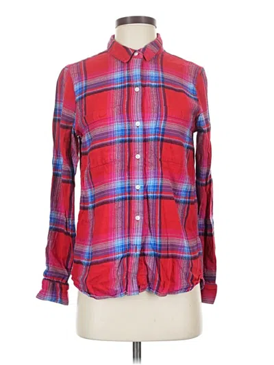 Pre-owned Gap Outlet Long Sleeve Polo Shirt In Red