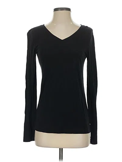 Pre-owned Gap Outlet Long Sleeve Top Black V-neck Tops