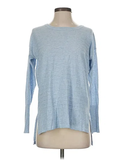 Pre-owned Gap Outlet Long Sleeve Top Blue Crew Neck Tops