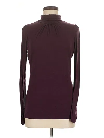 Pre-owned Gap Outlet Long Sleeve Top Burgundy Turtleneck Tops