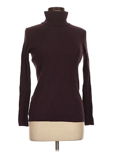 Pre-owned Gap Outlet Long Sleeve Top Burgundy Turtleneck Tops