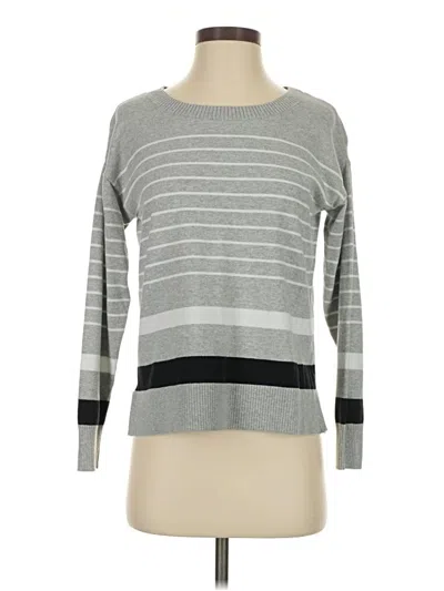 Pre-owned Gap Outlet Long Sleeve Top Gray Boatneck Tops