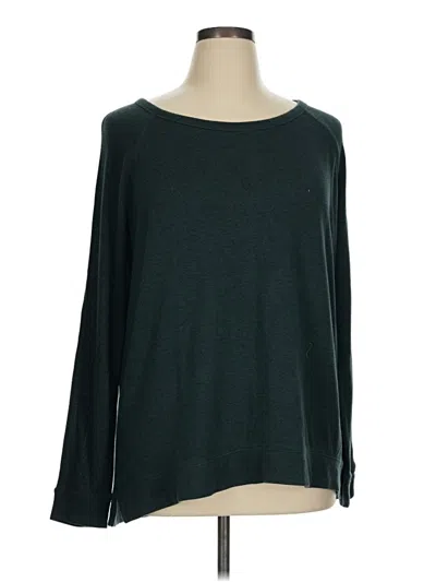 Pre-owned Gap Outlet Long Sleeve Top Green Boatneck Tops