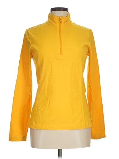 Pre-owned Gap Outlet Long Sleeve Top Yellow Mock Neckline Tops