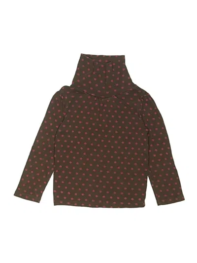 Pre-owned Gap Outlet Kids' Long Sleeve Turtleneck In Brown