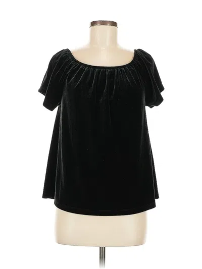 Pre-owned Gap Outlet Short Sleeve Blouse In Black