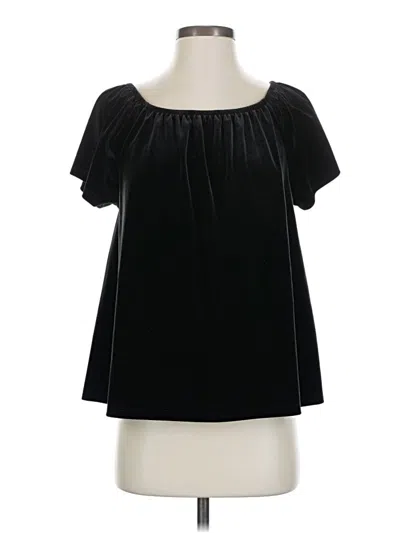 Pre-owned Gap Outlet Short Sleeve Blouse In Black