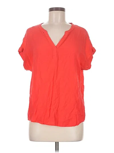 Pre-owned Gap Outlet Short Sleeve Blouse In Orange