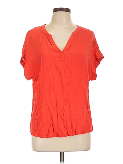 Pre-owned Gap Outlet Short Sleeve Blouse In Orange