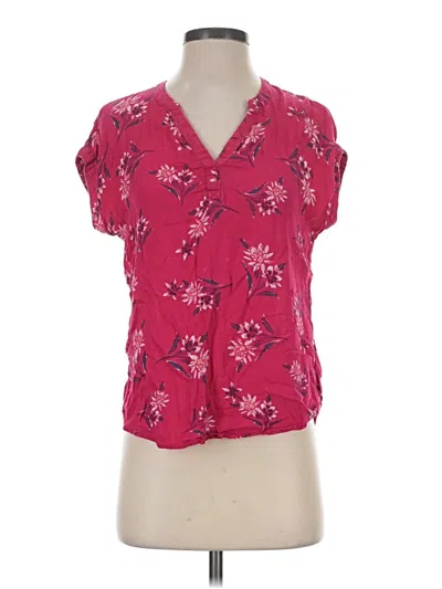 Pre-owned Gap Outlet Short Sleeve Blouse In Pink