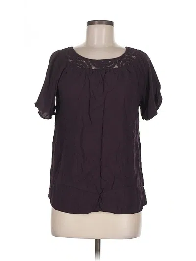 Pre-owned Gap Outlet Short Sleeve Blouse In Purple