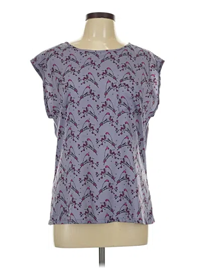 Pre-owned Gap Outlet Short Sleeve Blouse In Purple