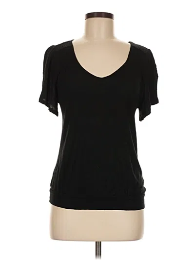 Pre-owned Gap Outlet Short Sleeve Top Black Scoop Neck Tops