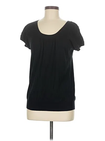Pre-owned Gap Outlet Short Sleeve Top Black Scoop Neck Tops