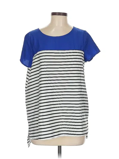 Pre-owned Gap Outlet Short Sleeve Top Blue Boatneck Tops