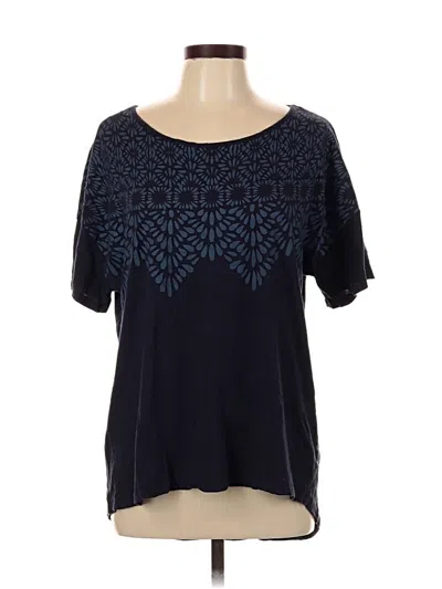 Pre-owned Gap Outlet Short Sleeve Top Blue Crew Neck Tops