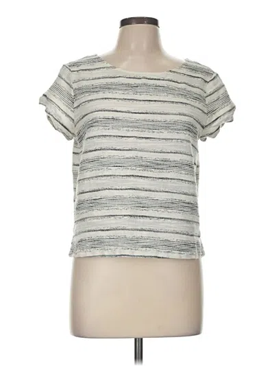 Pre-owned Gap Outlet Short Sleeve Top Gray Scoop Neck Tops