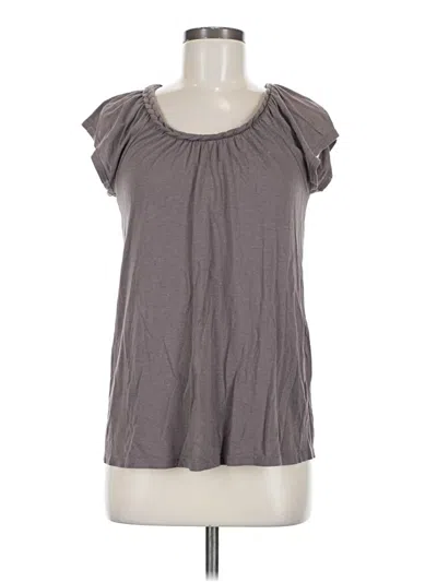 Pre-owned Gap Outlet Short Sleeve Top Gray Scoop Neck Tops