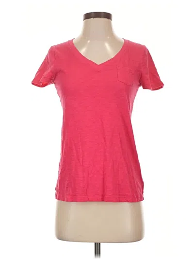 Pre-owned Gap Outlet Short Sleeve Top Pink V-neck Tops