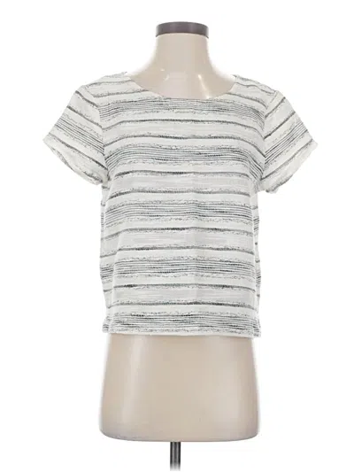 Pre-owned Gap Outlet Short Sleeve Top Silver Boatneck Tops