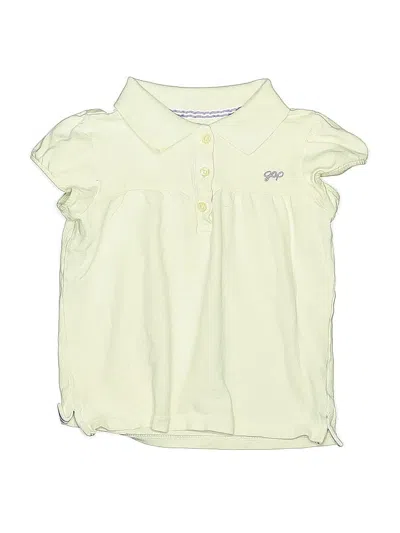 Pre-owned Gap Outlet Kids' Short Sleeve Top Yellow Collared Neckline Tops