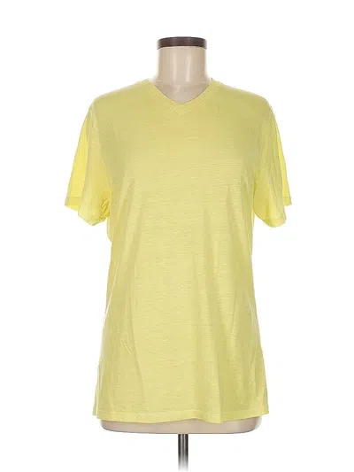 Pre-owned Gap Outlet Short Sleeve Top Yellow Crew Neck Tops