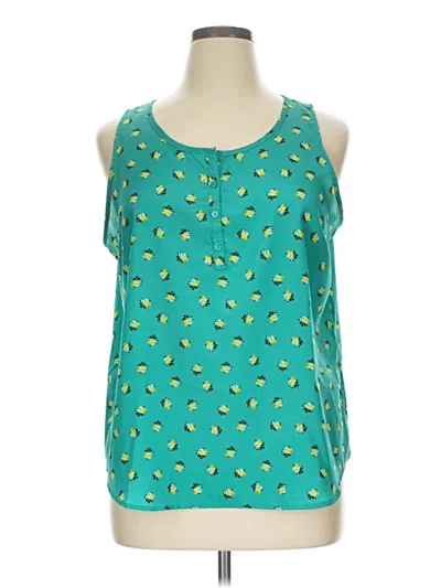 Pre-owned Gap Outlet Sleeveless Blouse In Teal