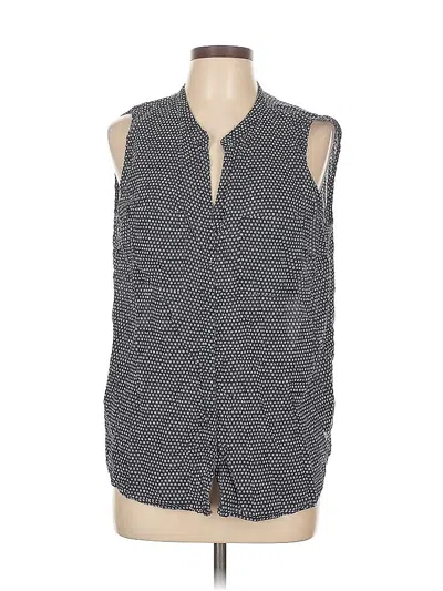 Pre-owned Gap Outlet Sleeveless Button Down Shirt In Gray